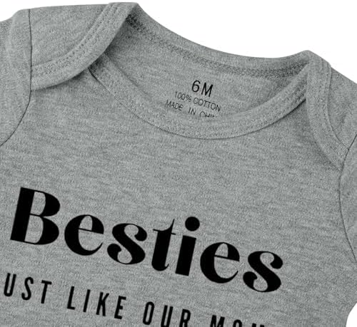 Besties Just Like Our Moms Baby Bodysuit Best Friend Baby Bodysuit Mom Besties - Image 2
