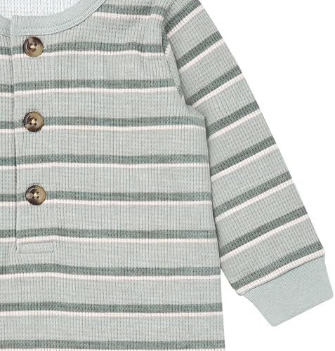 Modern Moments by Gerber Baby Henley Waffle Knit Romper - Image 3