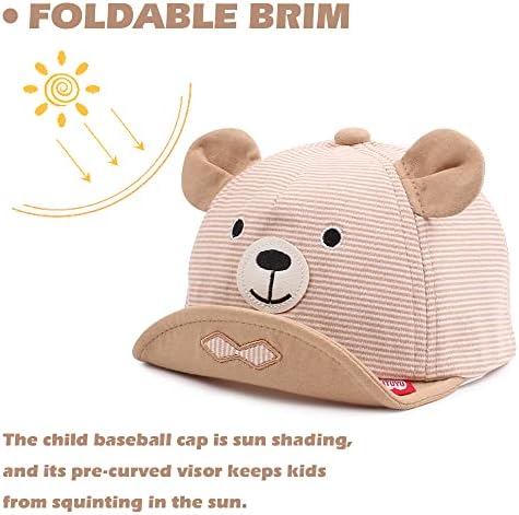 JANGANNSA Baby Duck Cap Infant Kids Sun Hat Bear Cute Cartoon Caps Spring Summer - Image 3