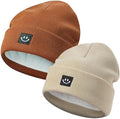 MaxNova 2 Pack Baby Beanie Fleece Lined Knit Toddler Hat by MaxNova
