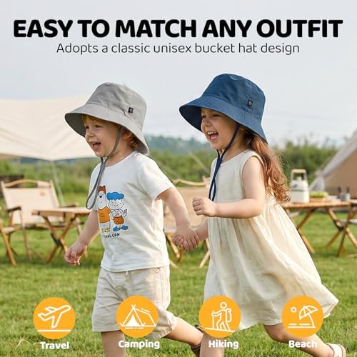 Toddler Bucket Hats UPF 50+ Baby Sun Hat Adjustable Kids Sun Protection Summer - Image 4
