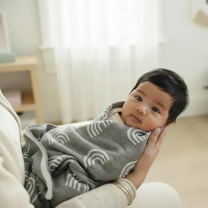 Gender Neutral Receiving Blanket 100% Cotton Buttery Soft Cozy Receiving - Image 4