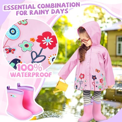 Twistover 2 Pcs Toddler Raincoat Boot Set - Image 4