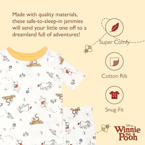 Disney Boys' 4-Piece Snug-fit Cotton Matching Comfortable Pajama Set, Soft & - Image 2