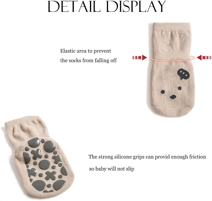 Exegawe Toddler Non Slip Socks, Cute Baby Socks - Image 5
