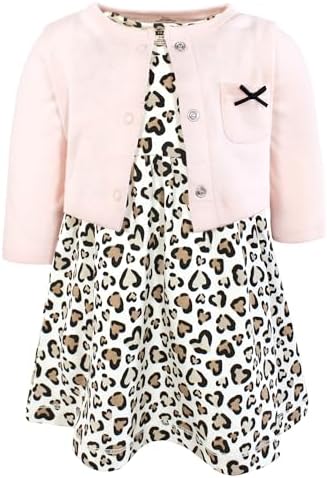 Hudson Baby Infant and Toddler Girls Cotton Dress and Cardigan Set by HudsonBaby