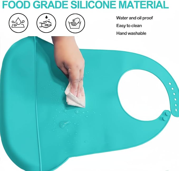 Silicone Adult Bib, Adjustable and Washable Bib - Image 5