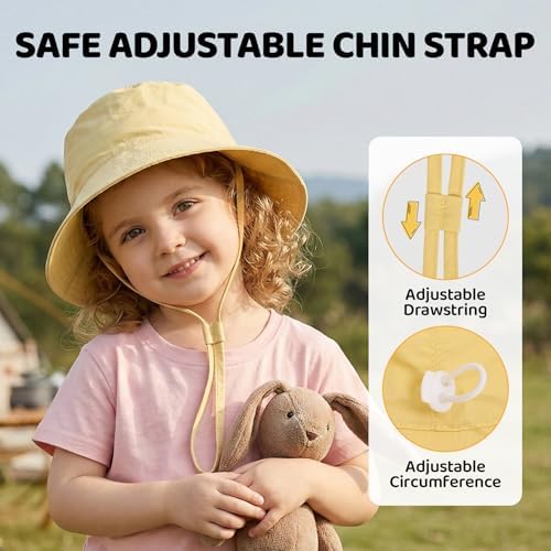 Toddler Bucket Hats UPF 50+ Baby Sun Hat Adjustable Kids Sun Protection Summer - Image 4