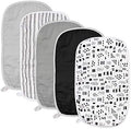 HonestBaby Baby Organic Cotton Multi-layer Burp Cloths Multipack, Pattern Play by HonestBaby
