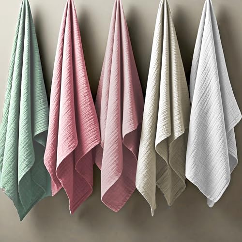 HonestBaby Multipack Woven Burp Cloths Soft Absorbent Multi-layered 100% - Image 6