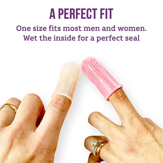 Baby Toothbrush, 360 Degree Bristle Silicone Baby Toothbrush 6 to 12 Months, and Toddler Toothbrushes 1-2, Set of 2 - Clear