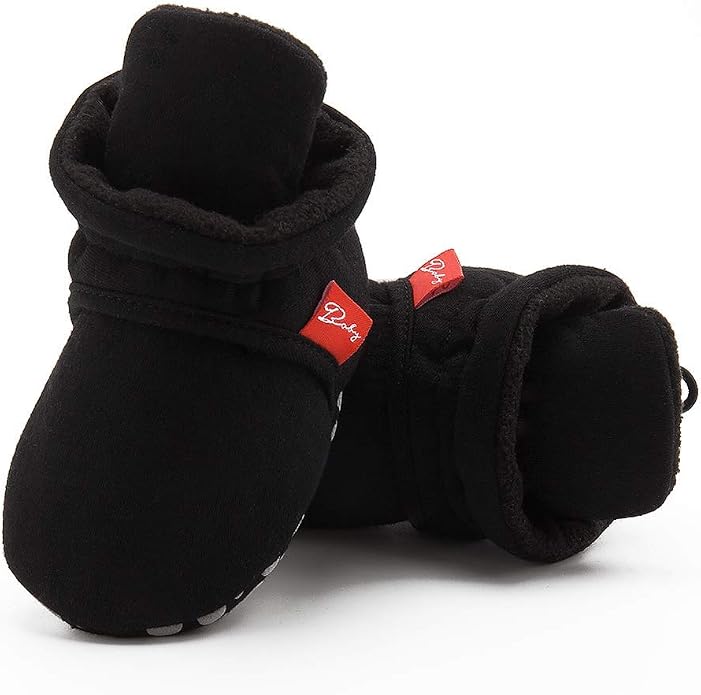 Infant Baby Boys Girls Cozy Fleece Booties Stay on Slippers Non Slip Soft - Image 3