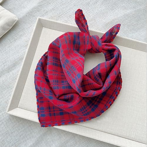 Double Layers Two Tones Dog Cotton Bandana Bibs Scarf DCB18 R&B - Image 4