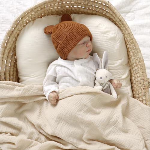 Hadetoto Cotton Baby Beanie Winter Knitted Hat - Image 4