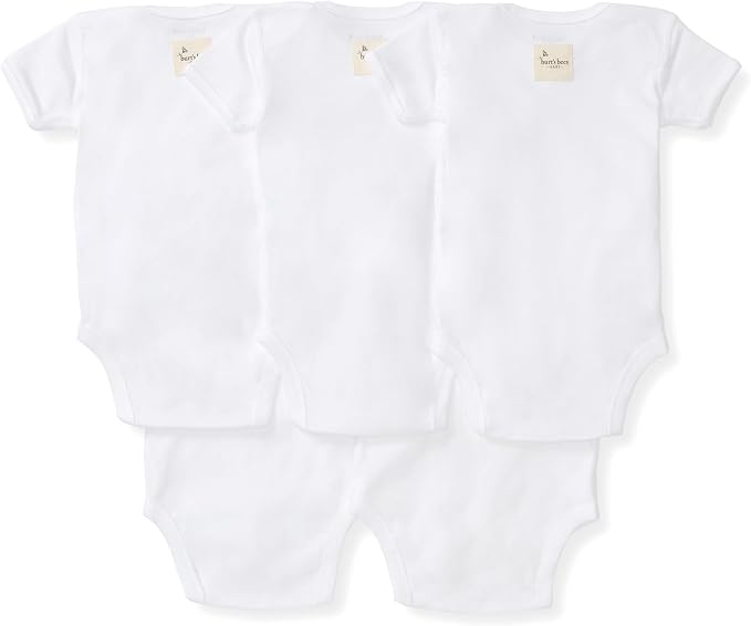 Burt's Bees Baby Unisex Bodysuits, Short Sleeve Organic Sleepwear - Image 2