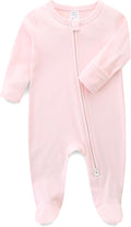 Hikido Baby Romper 100% Organic Cotton Pajamas One Piece Long Sleeve Zipper by Hikido