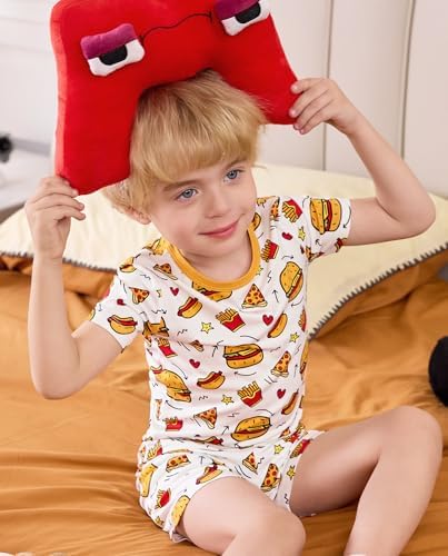 babee Reshinee Bamboo Viscose Toddler Boys Pajamas Set, Short Sleeve Kids - Image 6
