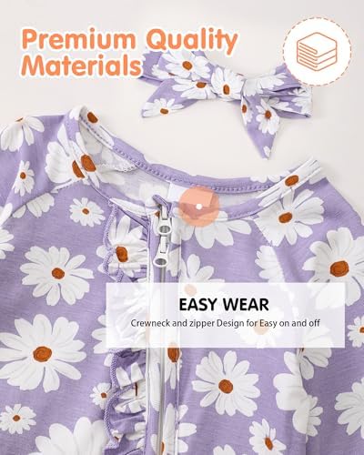 Mikrdoo Newborn Baby Girl Clothes Long Sleeve Romper - Image 4