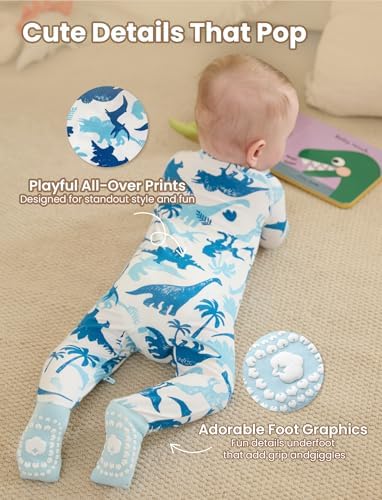 PATPAT Organic Cotton Baby Footie Pajamas - Image 6