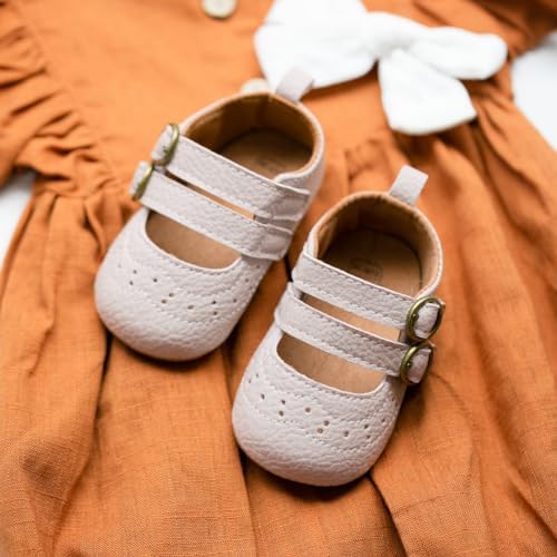 Meckior Infant Baby Girls Soft Sole Bowknot Princess Wedding Dress Mary Jane - Image 3