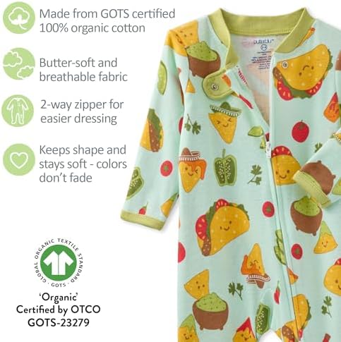 Butterblu Scout Sleep & Play 100% Organic Cotton Footed Zip Front PJs | GOTS - Image 6