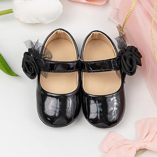 Meckior Infant Baby Girls Soft Sole Bowknot Princess Wedding Dress Mary Jane - Image 6