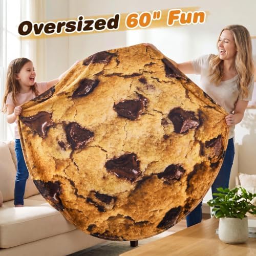 SeaRoomy Chocolate Cookie Blanket, Funny Food Throw Blanket - Image 4