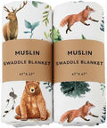 2 Pack Mallard Duck Muslin Swaddle Blankets 100% Cotton Breathable Receiving by REZIPO