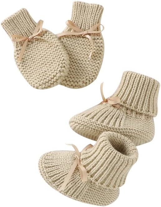 LAWKUL Baby Booties Knit Newborn Shoes Cozy First Walkers Infant Toddler Boots by LAWKUL