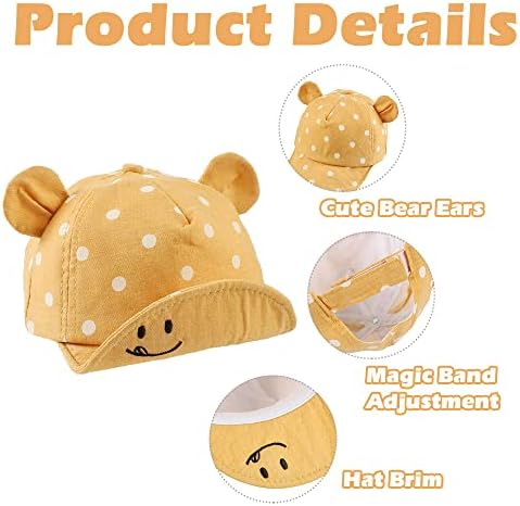 JANGANNSA Baby Duck Cap Infant Kids Sun Hat Bear Cute Cartoon Caps Spring Summer - Image 3