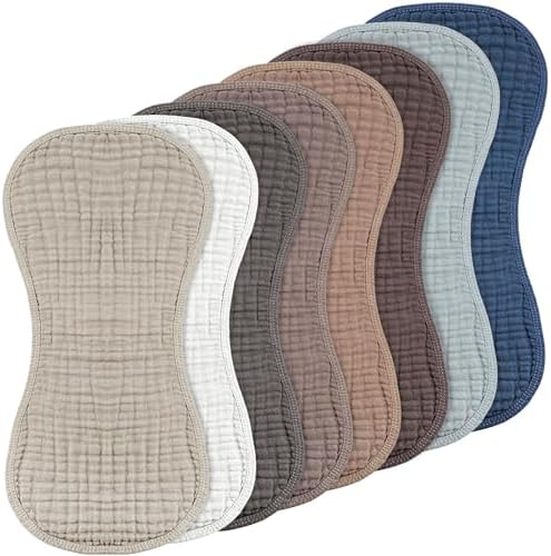 Frienda 8 Pack Muslin Burp Cloths by Frienda