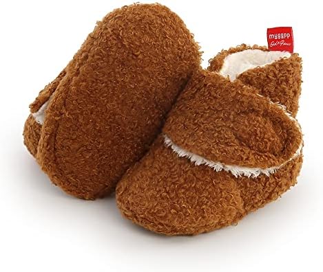 Baby Booties Cozy Fleece Slippers Soft Baby Shoes by GDSDYM