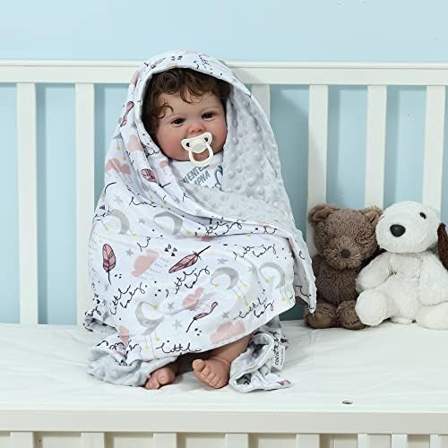 CREVENT 2Pcs 30''X40'' Cute Cozy Fluffy Warm Baby Blankets - Image 5