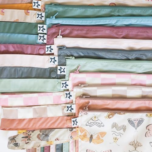 Tiny Twinkle Wet Dry Bag – 2 Pack Reusable Waterproof & Mess Proof Wet Bags for Swimsuits & Travel, Baby Towels & Beach Essentials,a Diaper Bag Must-Have(Peach,Terracotta)