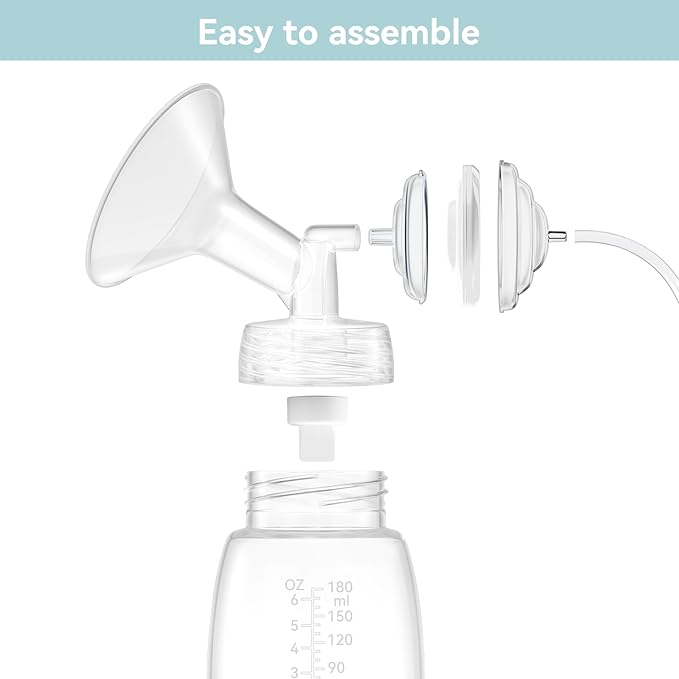 4PCS 16mm Breast Pump Flanges, Compatible with Spectra S1/S2/9Plus/Synergy Gold, Motif Luna, Wide-Mouth Bottle Fit, Breast Pump Accessories