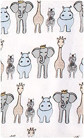 Luvable Friends Hudson Baby Flannel Burp Cloths 10pk, Royal Safari Wildlife - Image 2
