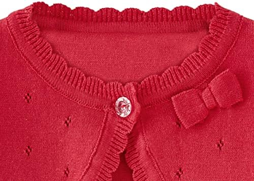 Toddler Girls Cardigan Sweater Bolero Shrug Baby Kids Long Sleeve Cropped Dress - Image 3