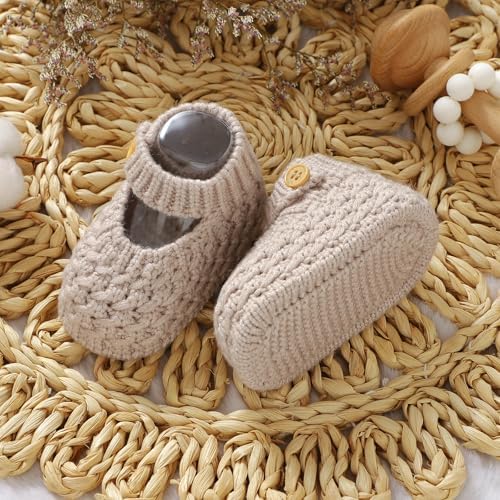 Baby Booties Hand Knit Boots Slippers Soft Warm First Walkers Socks Shoes - Image 5