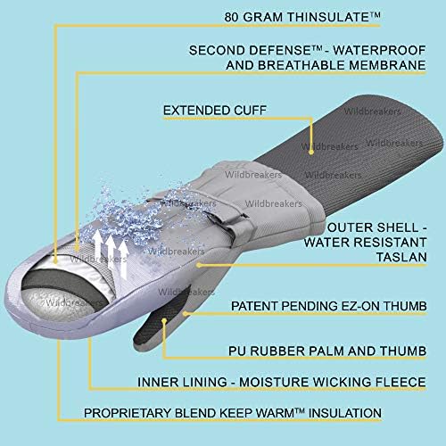 Waterproof Kids Mittens Gloves, 100G 3M Thinsulate Baby Toddler Winter Snow - Image 2