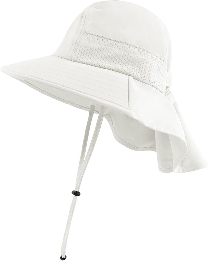 Baby Sun Hat with Neck Flap UPF 50+ by MACOWCF