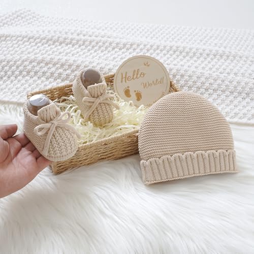 Baby Booties with Hat Set - Image 3