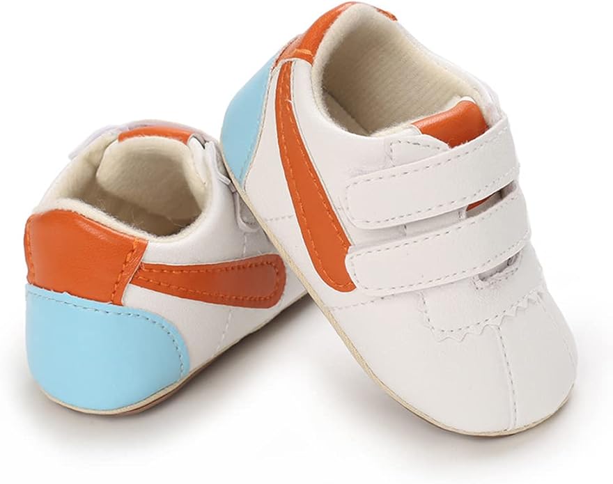 Clowora Baby Boys Girls Shoes Non-Slip Rubber Sole Sneakers Infant First Walking Toddler Crib Shoes Newborn Loafers Flats.