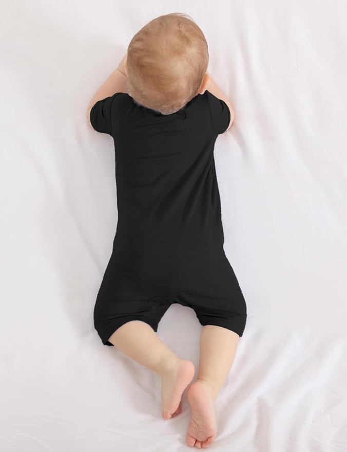 Jimonda Baby Bamboo Rayon Rompers Short Sleeve 3pc Pjs - Image 3
