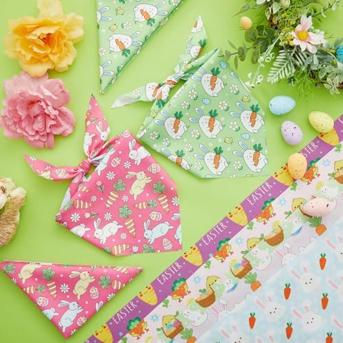 200 Pcs Spring Dog Bandanas Bulk Bunny Egg Carrot Bandanas - Image 5