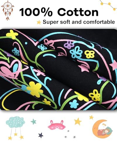 DAUGHTER QUEEN Girls Summer Pajamas Set 4 Pieces 100% Cotton Sleepwear Size 18 - Image 6