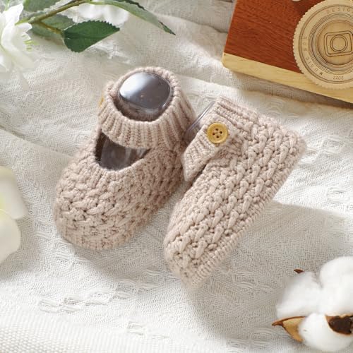 Baby Booties Hand Knit Boots Slippers Soft Warm First Walkers Socks Shoes - Image 4