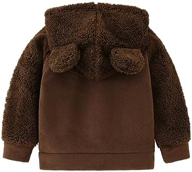 Toddler Winter Coats Baby Boys Girls Fuzzy Sherpa Fleece Jackets - Image 2