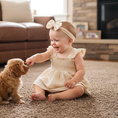 Newborn Baby Girls Summer Clothes Ruffle Sleeveless Pleated Smocked Bubble - Image 3