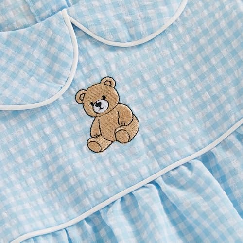 Baby Boy Girl Bubble Romper Short Sleeve Collar Summer Bodysuit - Image 5