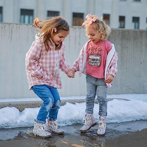 Douhoow Toddler Baby Plaid Jacket Baby Boy GIrl Flannel Hoodies Zip Up Hooded - Image 6